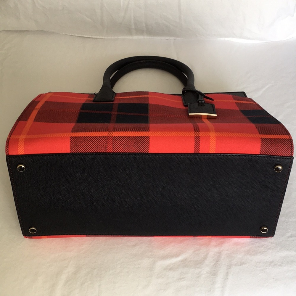 NWOT Kate Spade Cameron Street Plaid Candace Leather Satchel Bag - Picture 4 of 16
